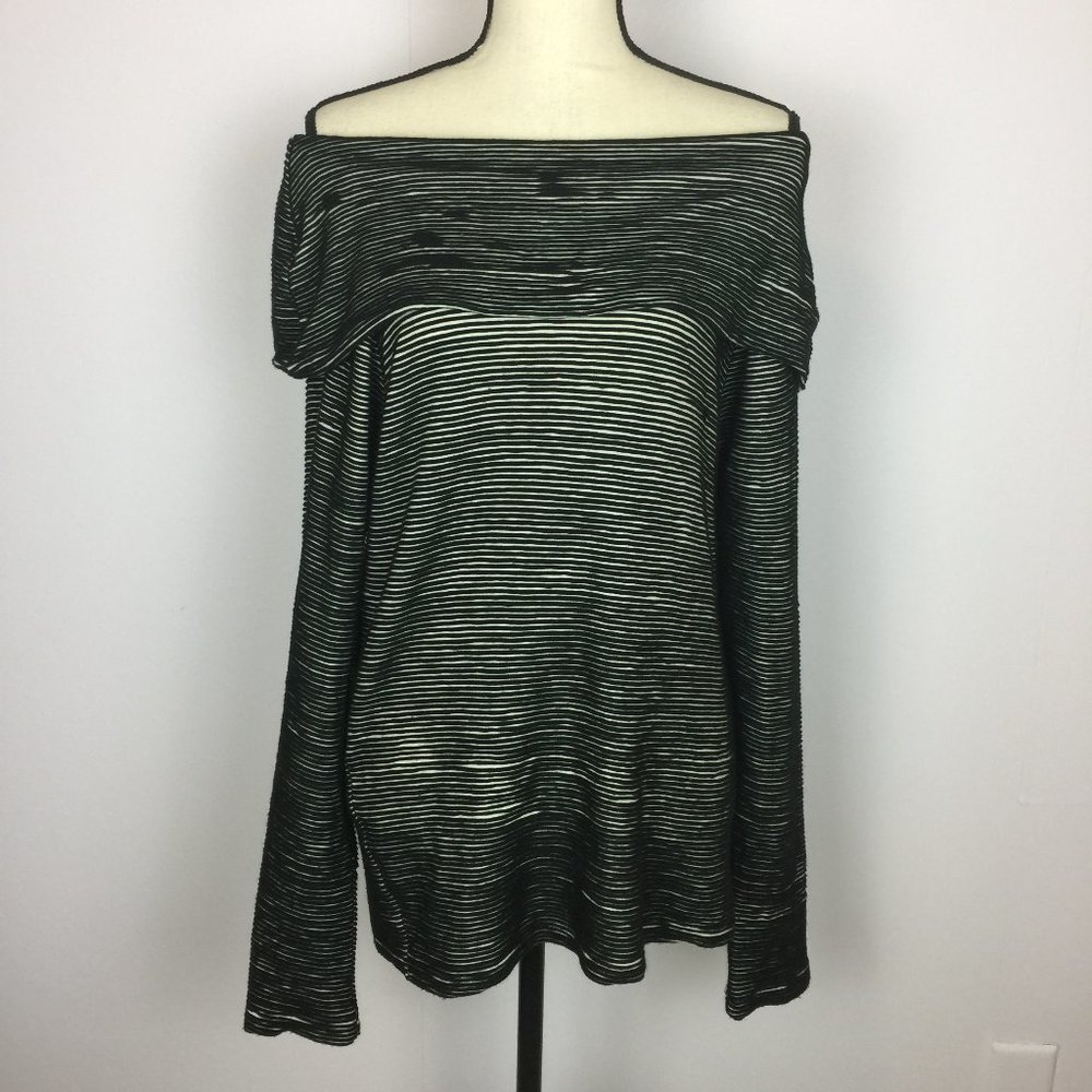 Anthropologie Dolan Left Coast Sz S Striped Off-Shoulder Top Long Sleeve